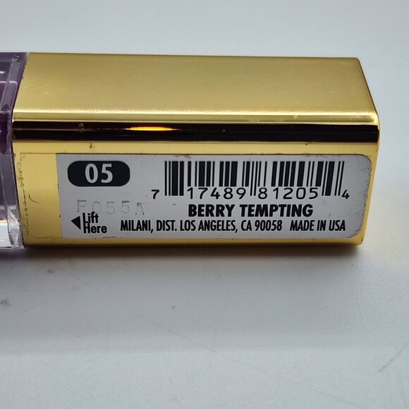 Milani Brilliant Shine Lip Gloss in 05 Berry Tempting 0.21oz/6g Made in USA - Picture 7 of 9